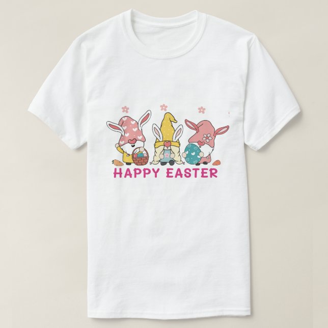 Easter Bunny Gnomes T-Shirt (Design Front)