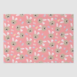 Easter Bunny Golden Retriever Pattern Tissue Paper