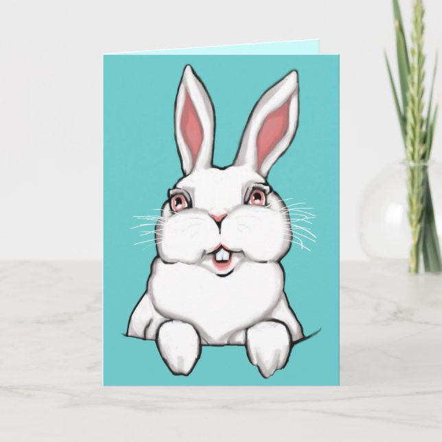 Easter Bunny Greeting Card Custom or Blank Card (Front)