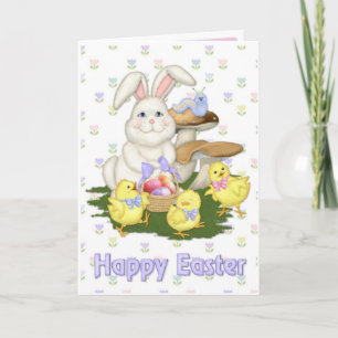 Easter Bunny Greeting Holiday Card