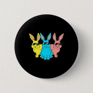 Easter Bunny Hip Hop Trio Bunnies Fun Boys Girls K 6 Cm Round Badge