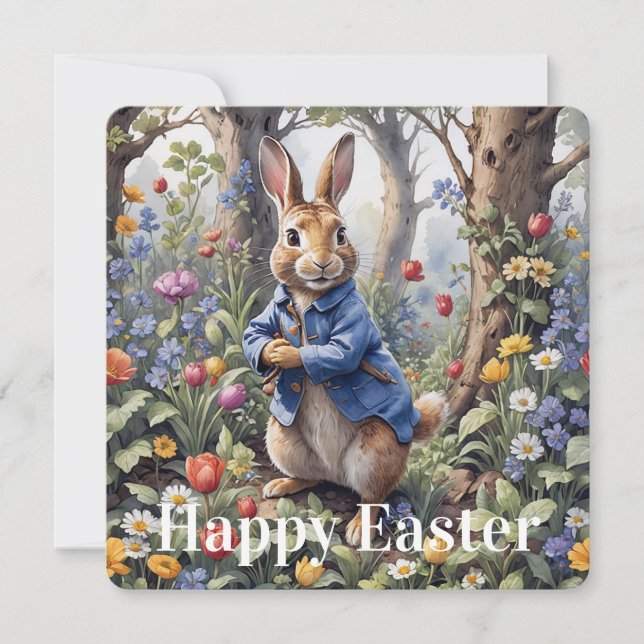 Easter Bunny  Holiday Card (Front)