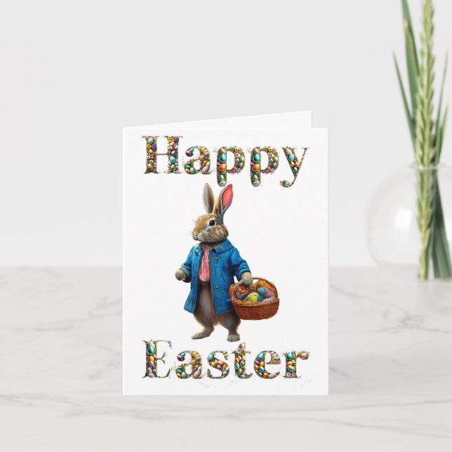 Easter Bunny  Holiday Card (Front)