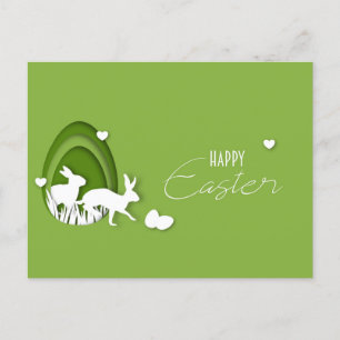 Easter bunny   holiday postcard