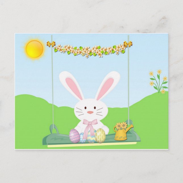 Easter Bunny Holiday Postcard (Front)
