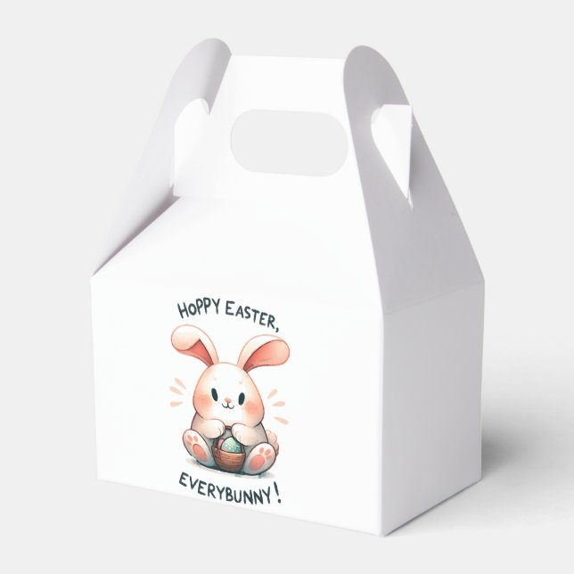 Easter Bunny Hoppy Easter, Everybunny! Favour Box (Front Side)