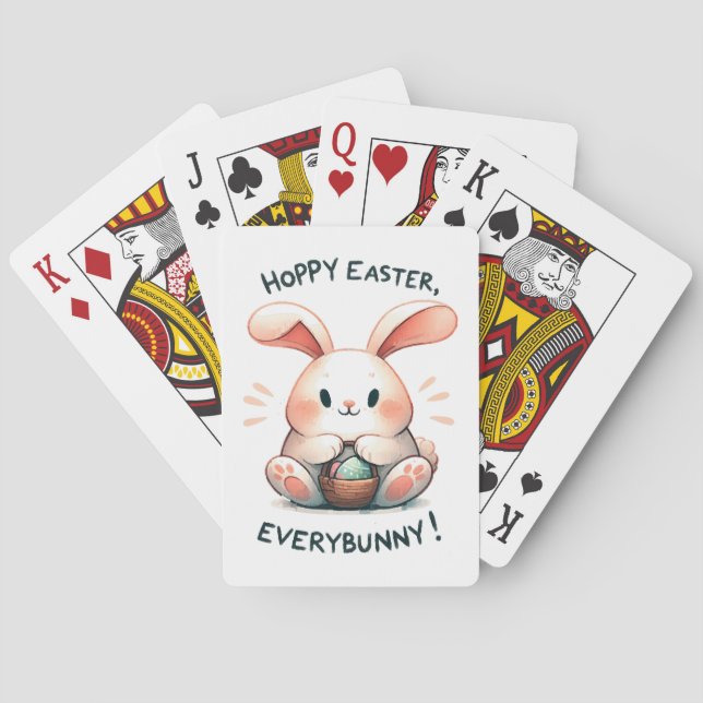 Easter Bunny Hoppy Easter, Everybunny! Playing Cards (Back)