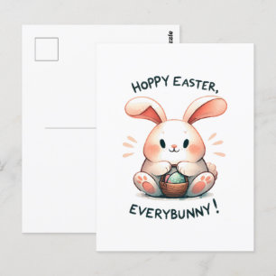 Easter Bunny Hoppy Easter, Everybunny! Postcard