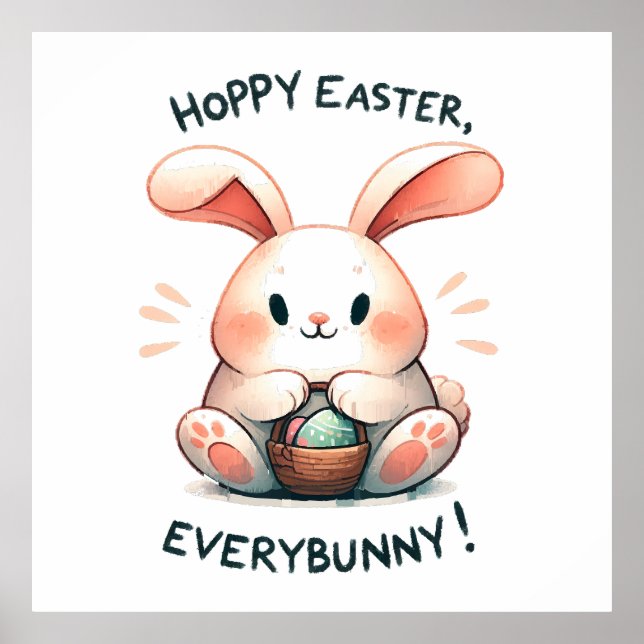 Easter Bunny Hoppy Easter, Everybunny! Poster (Front)