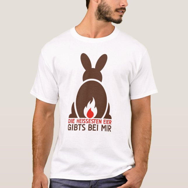 Easter bunny_hot eggs T-Shirt (Front)