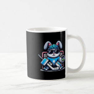 Easter Bunny Ice Hockey Goalie Men Boys Kids Toddl Coffee Mug