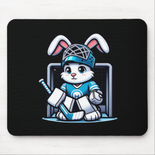 Easter Bunny Ice Hockey Goalie Men Boys Kids Toddl Mouse Mat