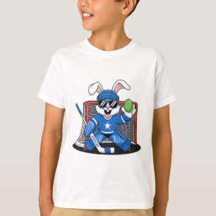 Easter Bunny Ice Hockey Goalie Men Boys Kids Toddl T-Shirt