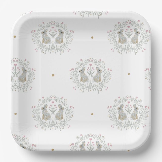 Easter Bunny II  Paper Plate (Front)