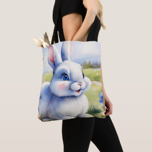 Easter bunny in a garden, Easter Tote Bag