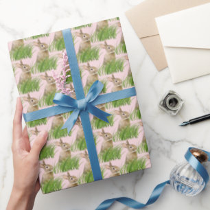 Easter Bunny In Grass Wrapping Paper