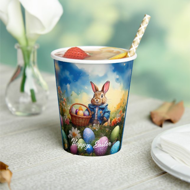 Easter bunny in the forest paper cups (Insitu)