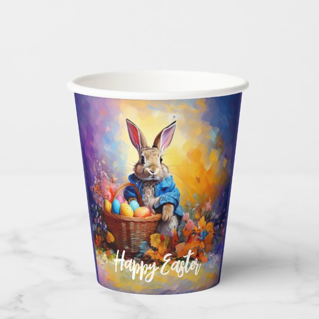 Easter bunny in the forest paper cups (Front)