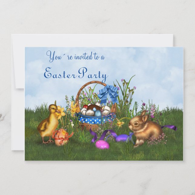 Easter Bunny Invitation (Front)
