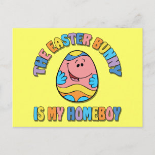 Easter Bunny is my Homeboy Holiday Postcard