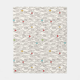 Easter Bunny: Joyful Seamless Fun. Fleece Blanket