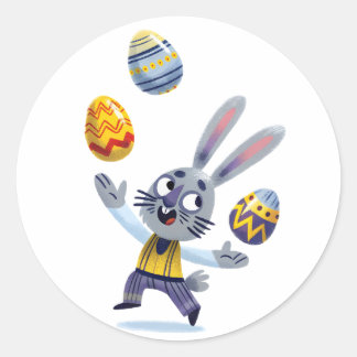 Easter Bunny Juggler Sticker