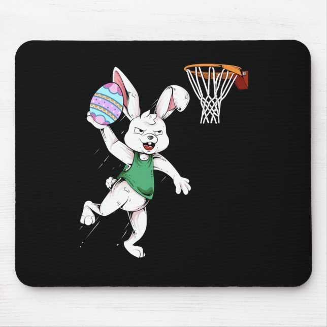 Easter Bunny Kids Boys Men Rabbit Dunking Bysketby Mouse Mat (Front)