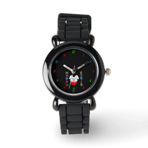 Easter Bunny Kid's Silver Glitter Strap Watch