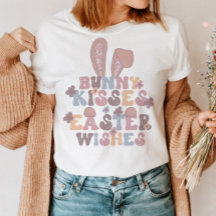 Easter Bunny Kisses Retro Floral