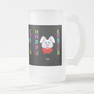 Easter Bunny Large Frosted Glass Mug