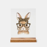 Easter Bunny Leopard Glasses Bandanna Rabbit Women