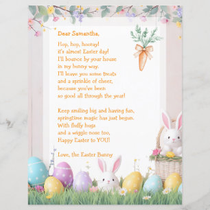 Easter Bunny Letter and Games for Children