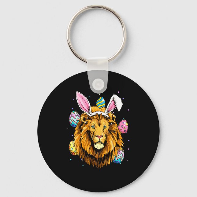 Easter Bunny Lion Easter Lion Easter Key Ring (Front)
