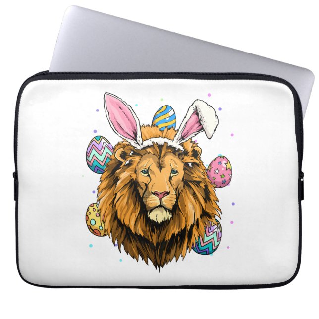 Easter Bunny Lion Easter Lion Laptop Sleeve (Front)