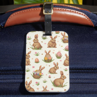 Easter bunny luggage tag