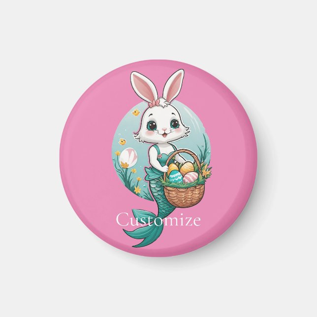 Easter Bunny Mermaid Thunder_Cove Magnet (Front)
