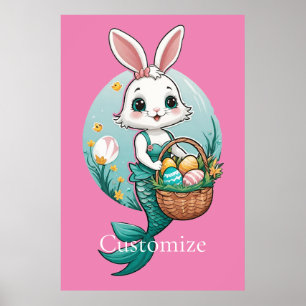 Easter Bunny Mermaid Thunder_Cove Poster