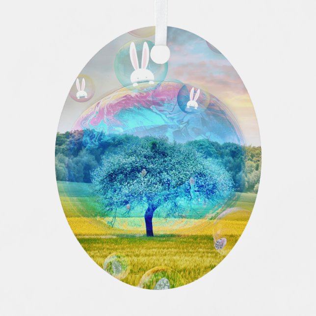  Easter Bunny Metal Tree Decoration (Front)