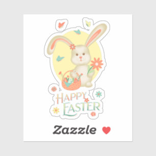 Easter Bunny Modern Cute Floral Colourful