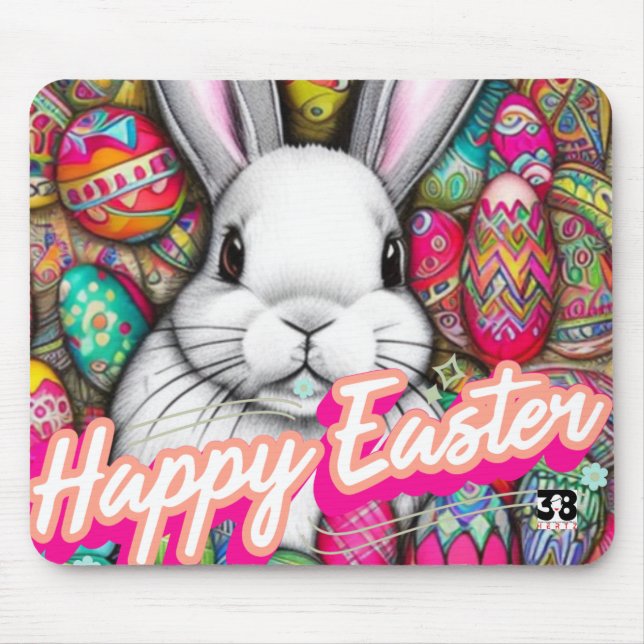 Easter Bunny Mouse Mat (Front)