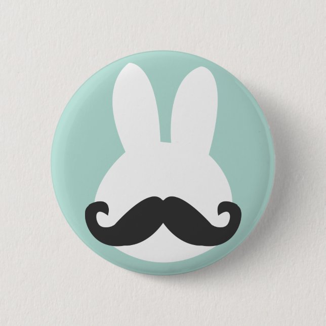 Easter Bunny Moustache Button (Front)
