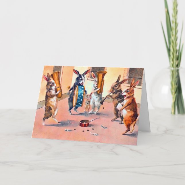 Easter Bunny Musicians Card (Front)