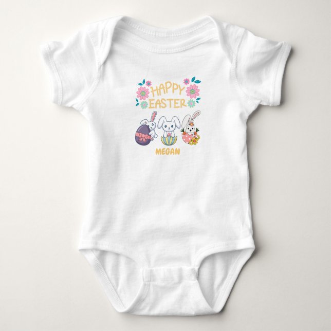 Easter Bunny One-piece  Baby Bodysuit (Front)