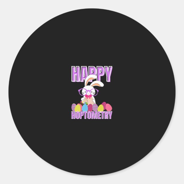 Easter Bunny Optometry Group Optometrists Optician Classic Round Sticker (Front)