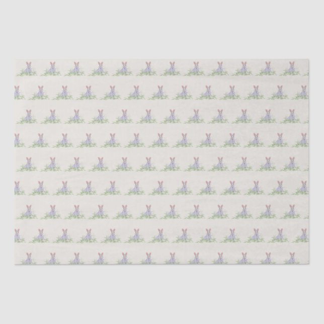 Easter Bunny Original Illustration  Tissue Paper (Front)