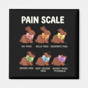 Easter Bunny Pain Scale Chart Funny Registered Magnet