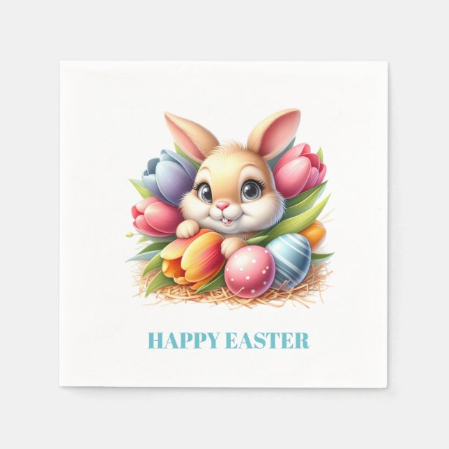 Easter Bunny Paper Napkins (Front)