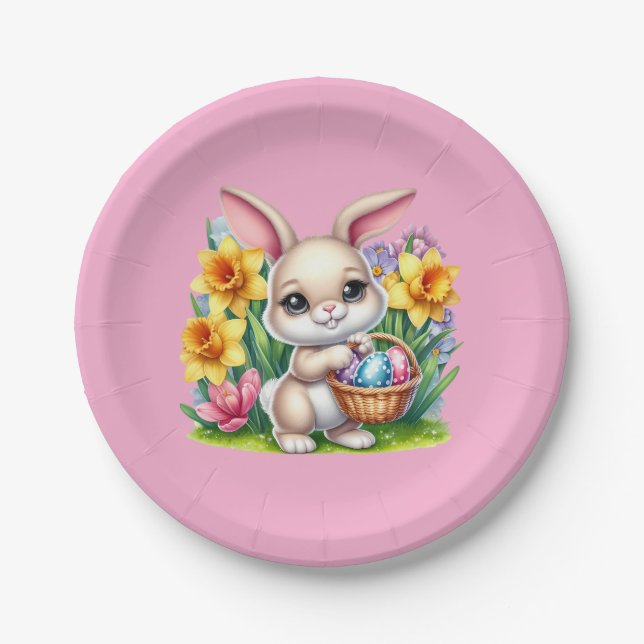 Easter Bunny  Paper Plate (Front)