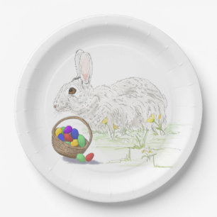 Easter bunny paper plate
