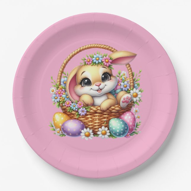Easter Bunny  Paper Plate (Front)